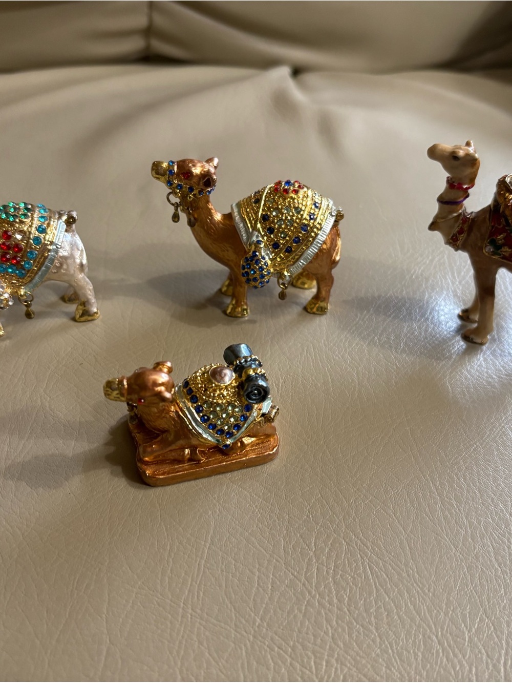 Decorative Gold Bejeweled Camel Figurine - Home Accent